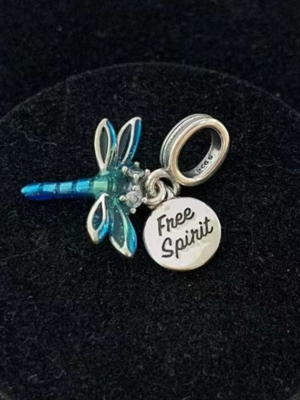 Pandora Dragonfly Double Dangle Sterling Silver Charm